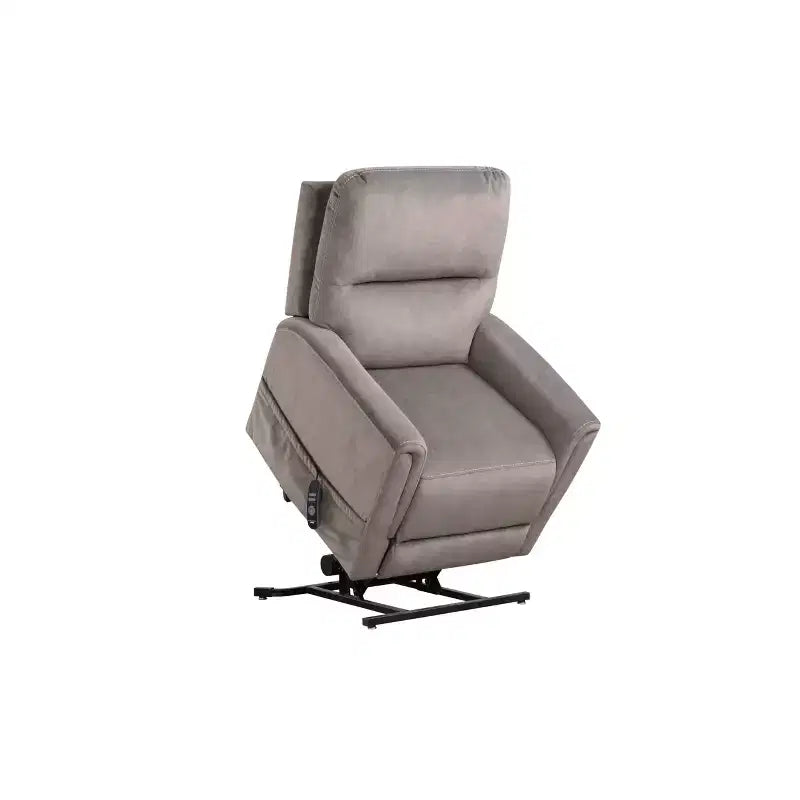 Fauteuil inclinable releveur électrique chauffant et massant – Flanelle Grise