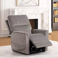 Fauteuil inclinable releveur électrique chauffant et massant – Flanelle Grise