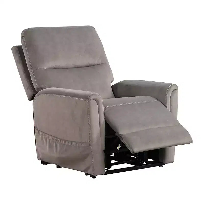 Fauteuil inclinable releveur électrique chauffant et massant – Flanelle Grise