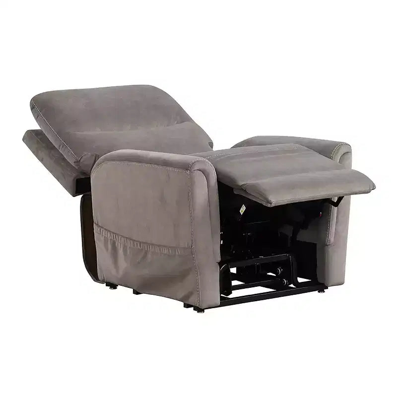 Fauteuil inclinable releveur électrique chauffant et massant – Flanelle Grise