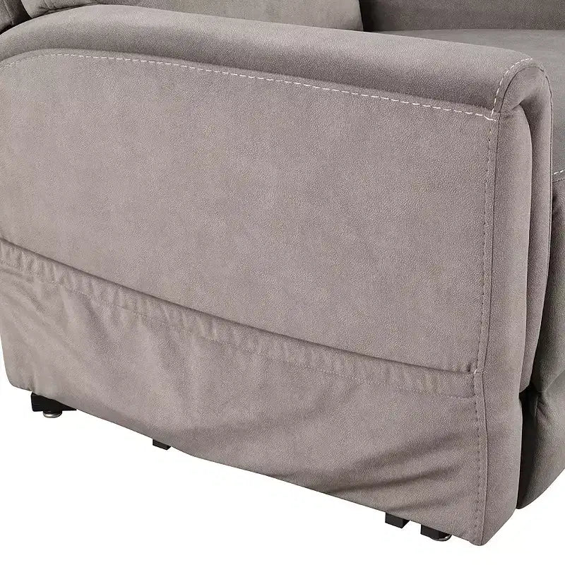 Fauteuil inclinable releveur électrique chauffant et massant – Flanelle Grise