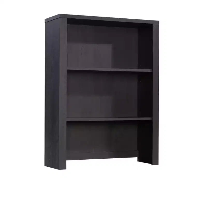 Haut de bibliothèque Hutch avec 2 étagères réglables – Fini Chêne Raven