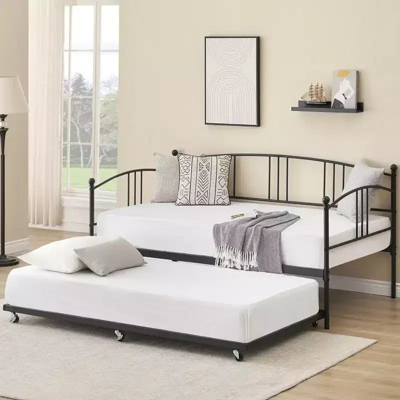 Twin Metal Daybed with Pull-Out Trundle – Sofa Bed