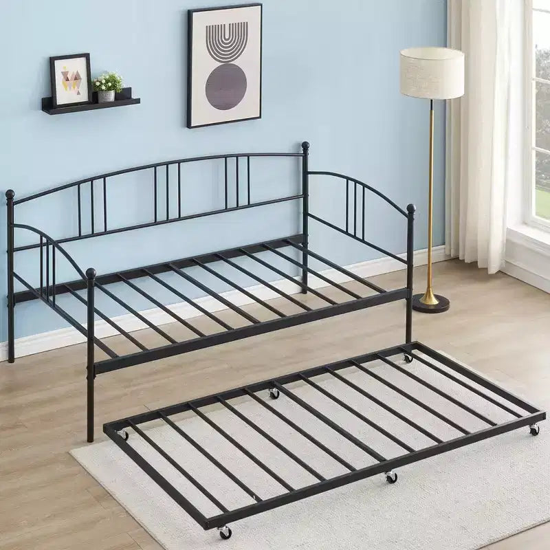 Twin Metal Daybed with Pull-Out Trundle – Sofa Bed