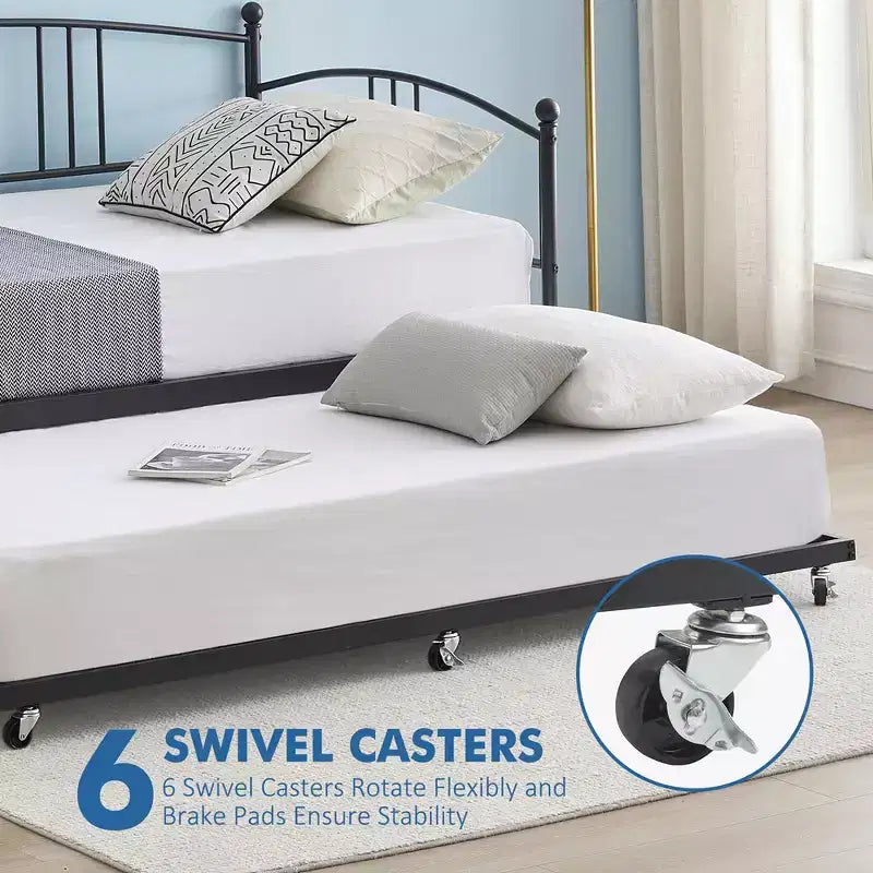 Twin Metal Daybed with Pull-Out Trundle – Sofa Bed