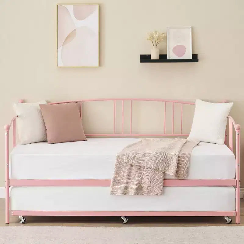 Twin Metal Daybed with Pull-Out Trundle – Sofa Bed