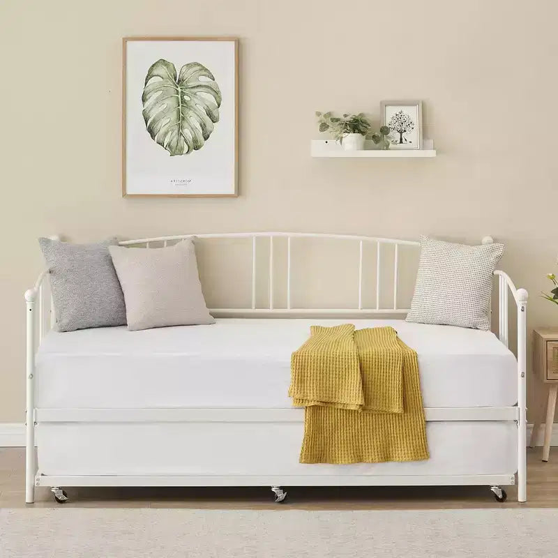 Twin Metal Daybed with Pull-Out Trundle – Sofa Bed