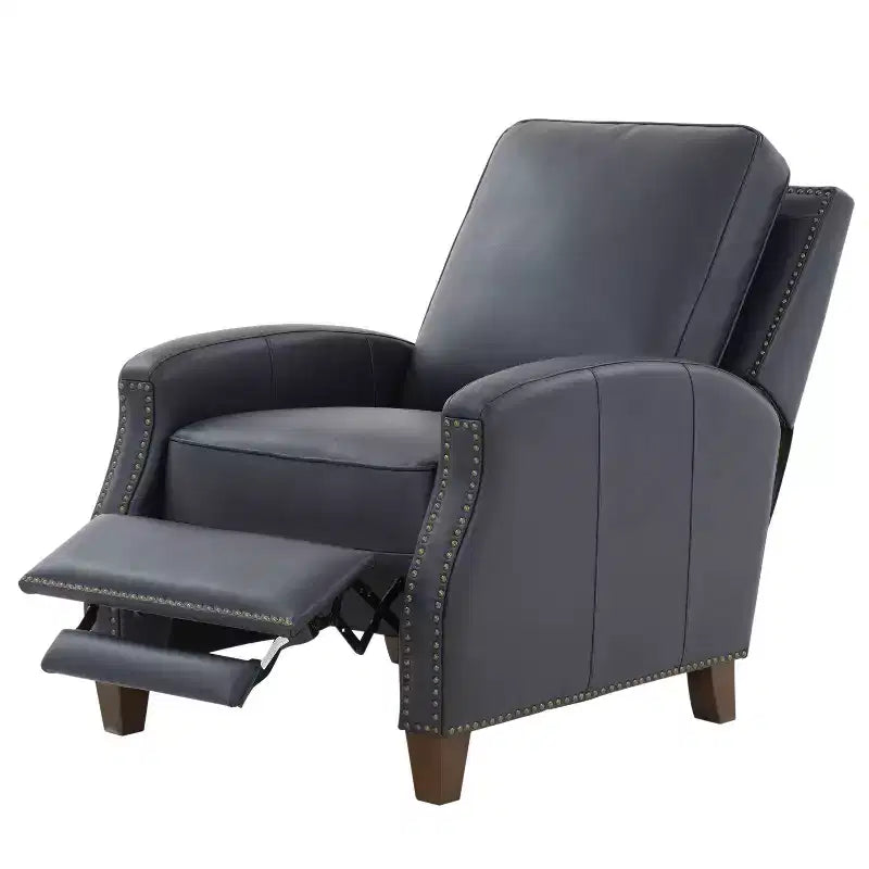 Fauteuil inclinable à dossier basculant avec clous décoratifs – Similicuir