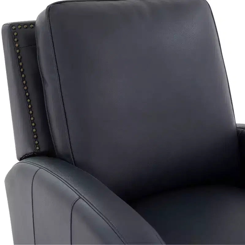 Fauteuil inclinable à dossier basculant avec clous décoratifs – Similicuir