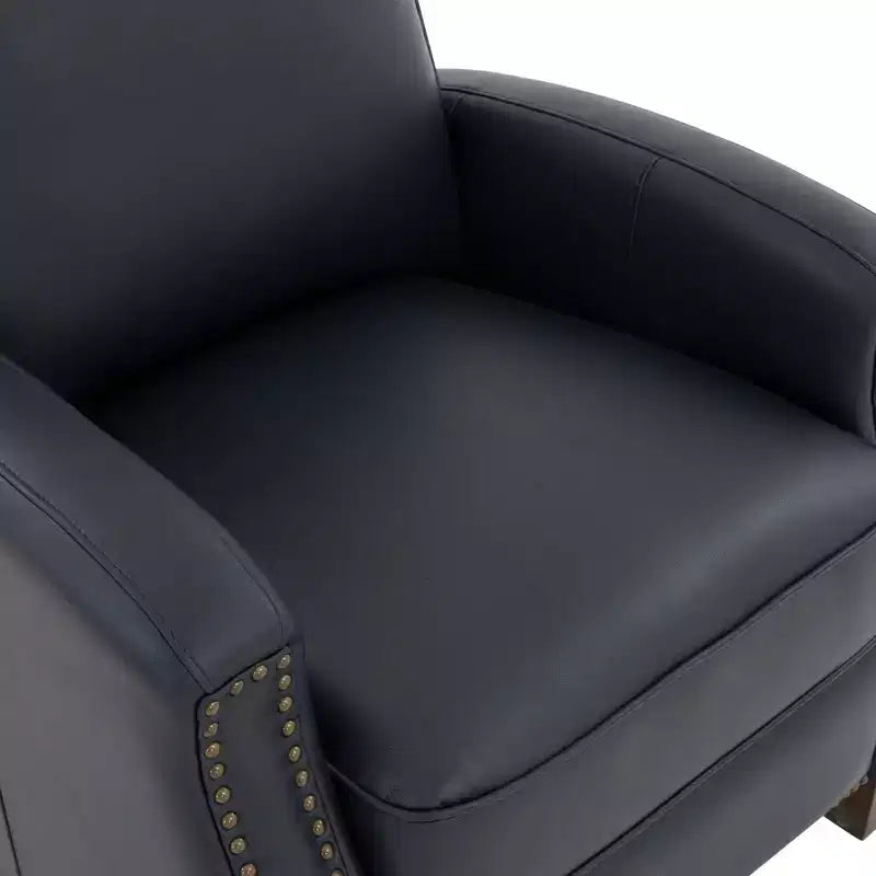 Fauteuil inclinable à dossier basculant avec clous décoratifs – Similicuir