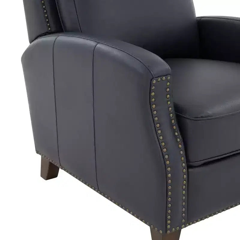 Fauteuil inclinable à dossier basculant avec clous décoratifs – Similicuir