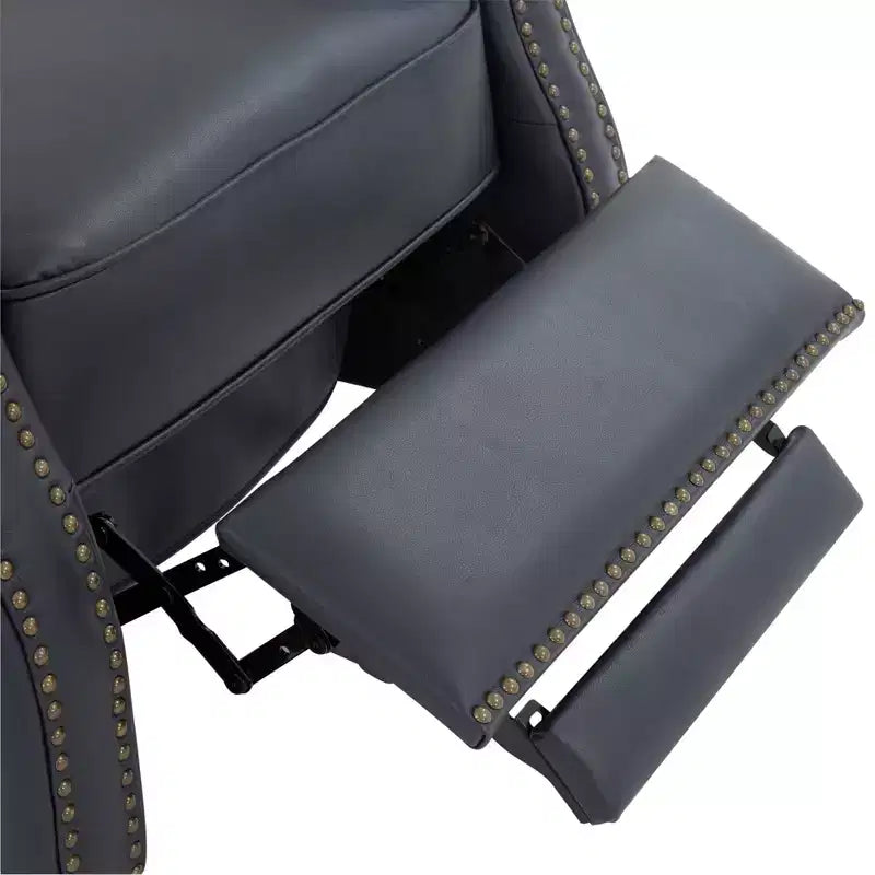 Fauteuil inclinable à dossier basculant avec clous décoratifs – Similicuir