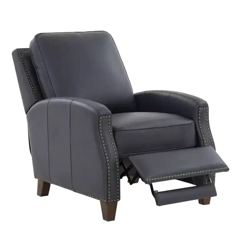 Fauteuil inclinable à dossier basculant avec clous décoratifs – Similicuir