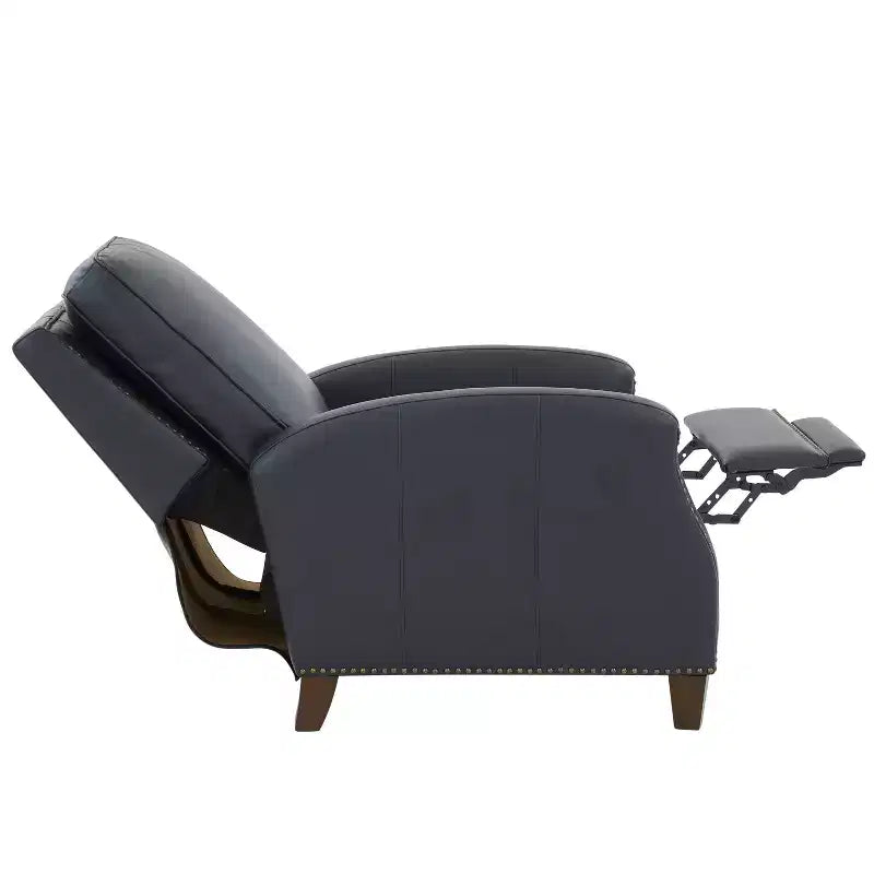 Fauteuil inclinable à dossier basculant avec clous décoratifs – Similicuir