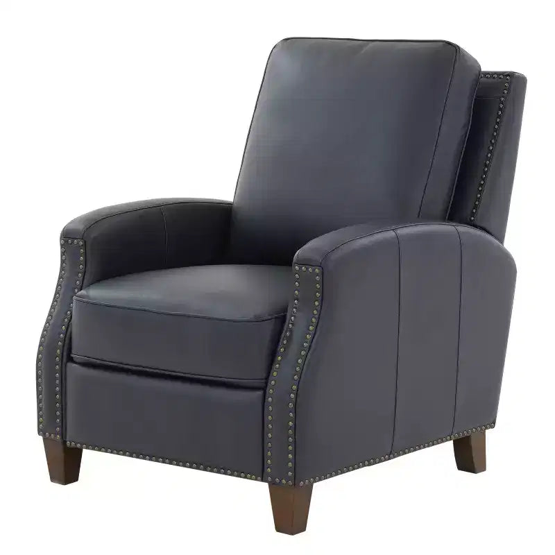 Fauteuil inclinable à dossier basculant avec clous décoratifs – Similicuir