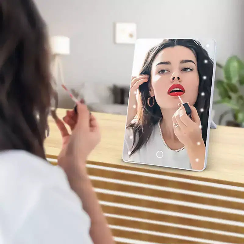 Miroir de courtoisie à LED tactile intelligent avec angles réglables