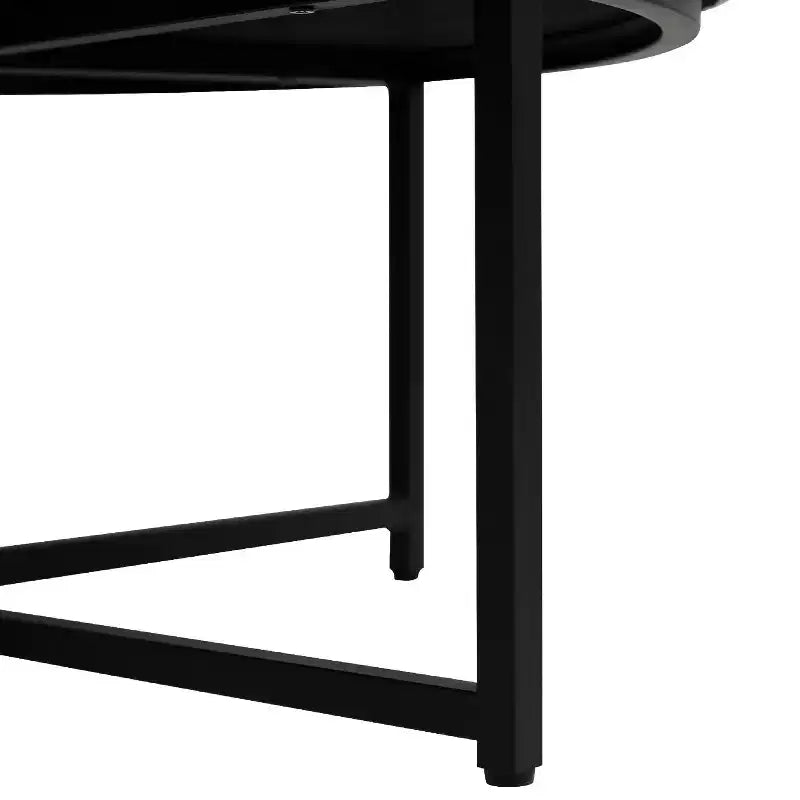 Pouf capitonné rond de 86 cm en coton et lin avec structure robuste en fer