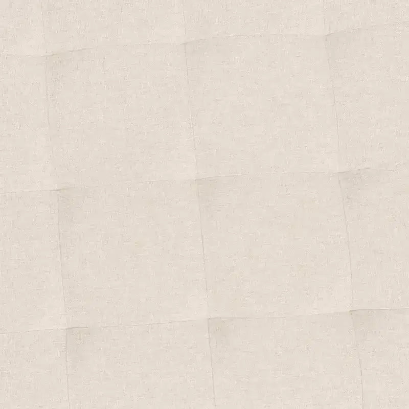 Pouf capitonné rond de 86 cm en coton et lin avec structure robuste en fer