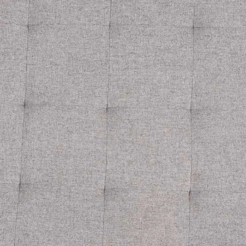 Pouf capitonné rond de 86 cm en coton et lin avec structure robuste en fer