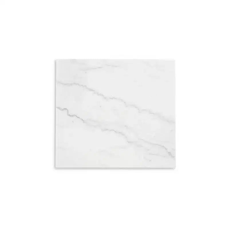 Guéridon traditionnel avec plateau en marbre naturel – Marron foncé et blanc