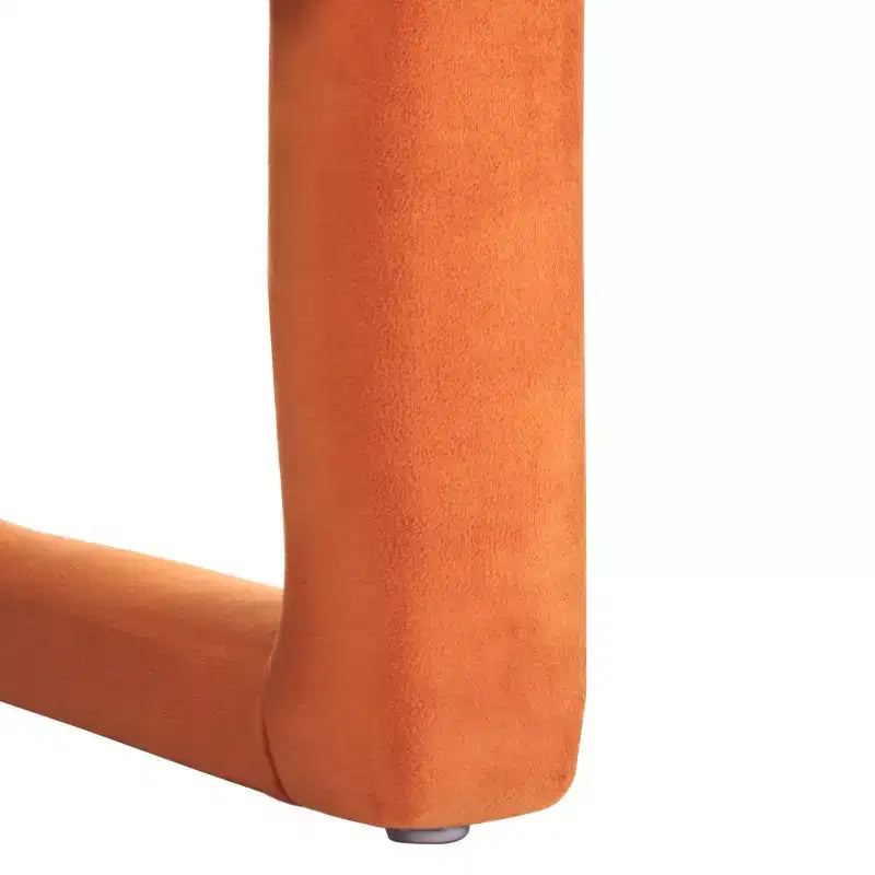 Fauteuil d'appoint en velours avec cadre et pieds en bois – Crème