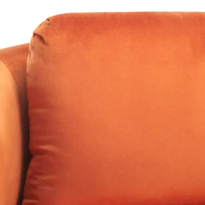 Fauteuil d'appoint en velours avec cadre et pieds en bois – Crème