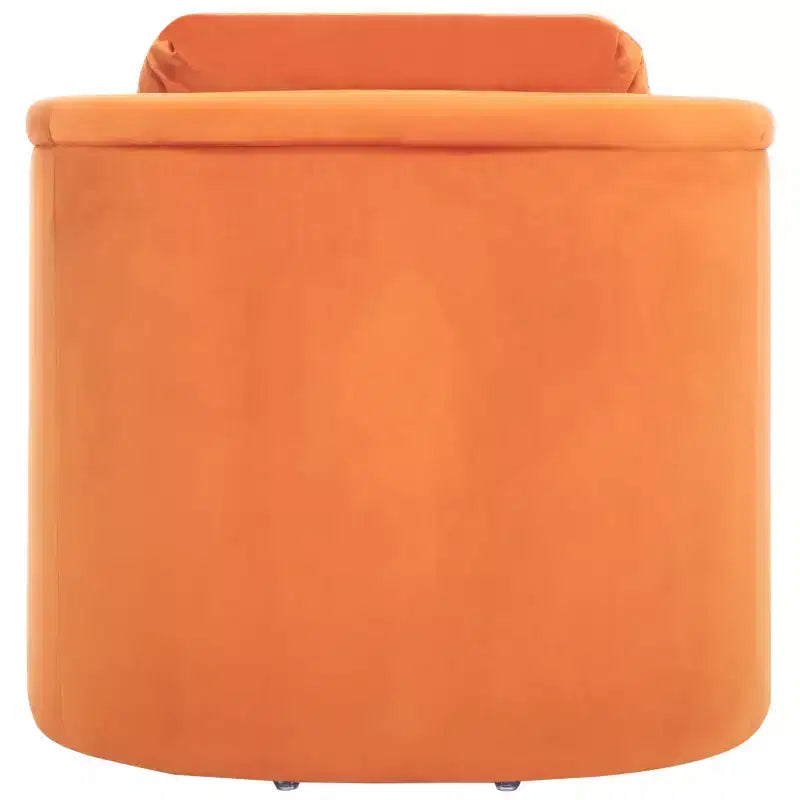 Fauteuil d'appoint en velours avec cadre et pieds en bois – Crème