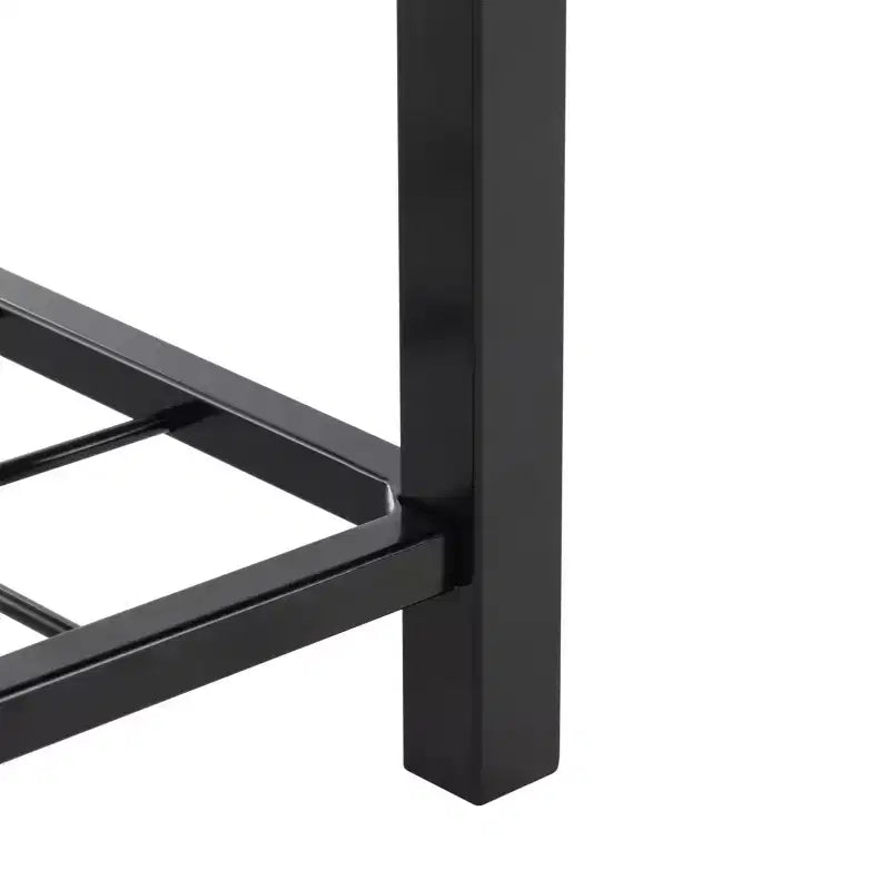 Banc d'entrée avec coussin et étagère ouverte – Structure en fer et MDF