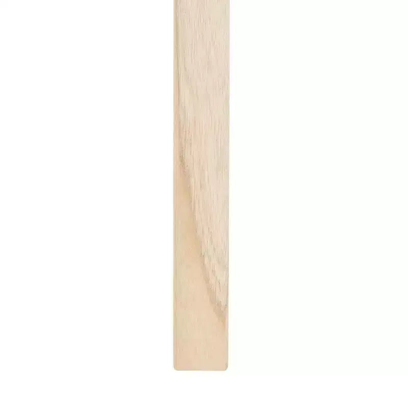 Tabouret de comptoir rectangulaire avec assise en cuir tressé et cadre en bois