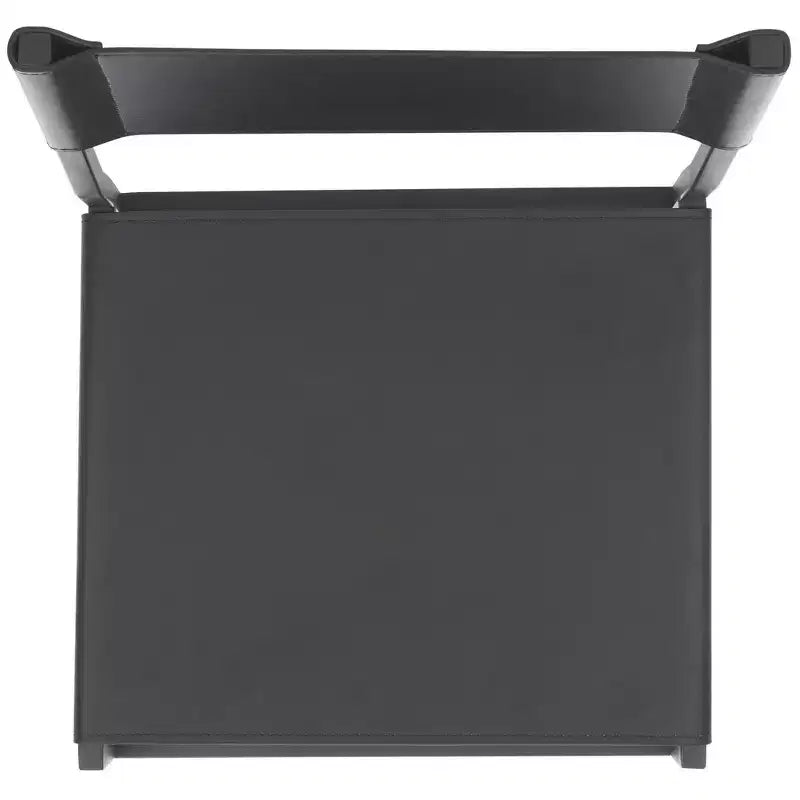 Tabouret de bar moderne – Piétement en fer avec assise en cuir, Gris clair et noir