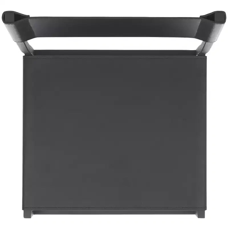 Tabouret de bar moderne – Structure en fer avec assise en cuir, gris clair et noir
