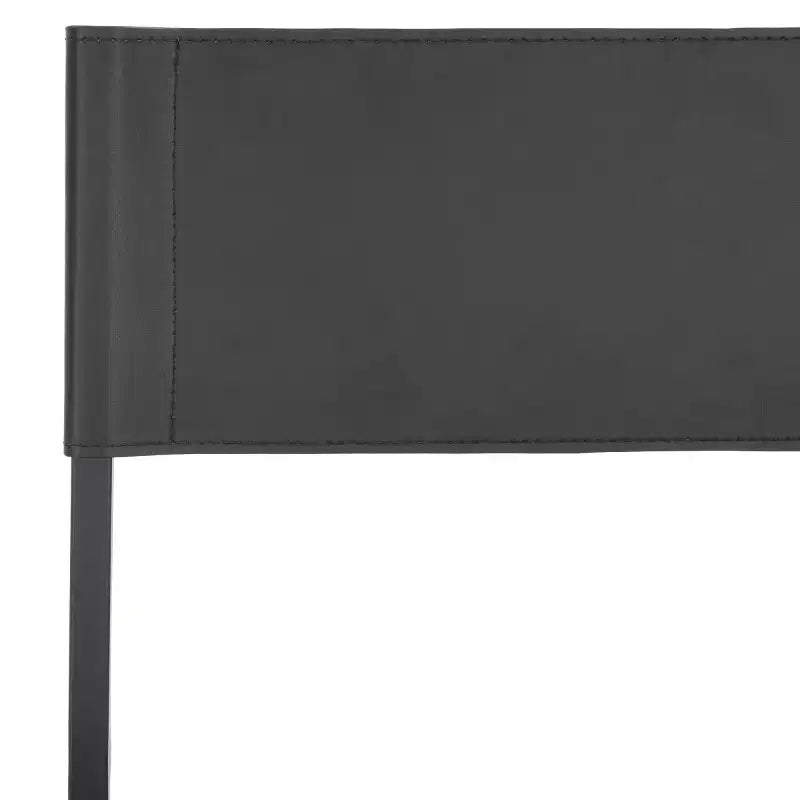 Tabouret de bar moderne – Structure en fer avec assise en cuir, gris clair et noir