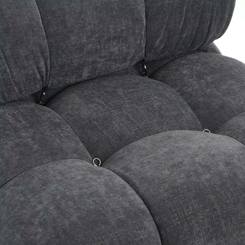 Fauteuil d'appoint rembourré avec coussins amovibles et roulettes – Structure en acier