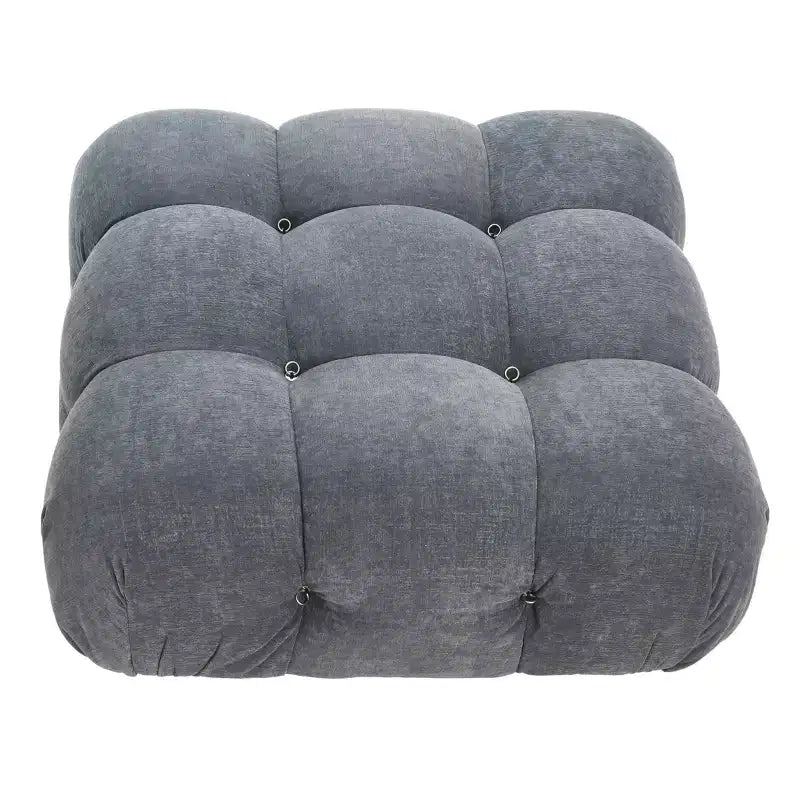 Fauteuil d'appoint rembourré avec coussins amovibles et roulettes – Structure en acier