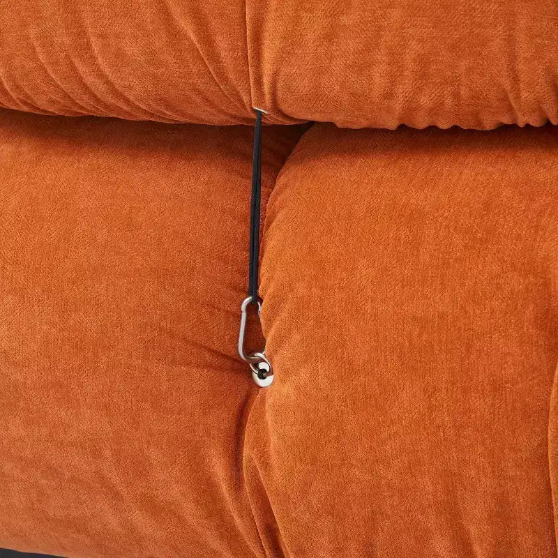 Fauteuil d'appoint rembourré avec coussins amovibles et roulettes – Structure en acier