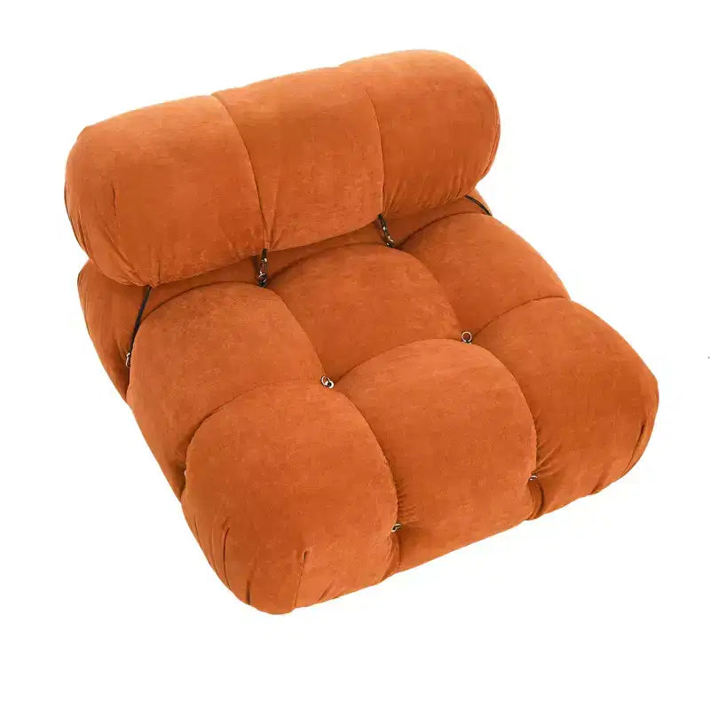 Fauteuil d'appoint rembourré avec coussins amovibles et roulettes – Structure en acier