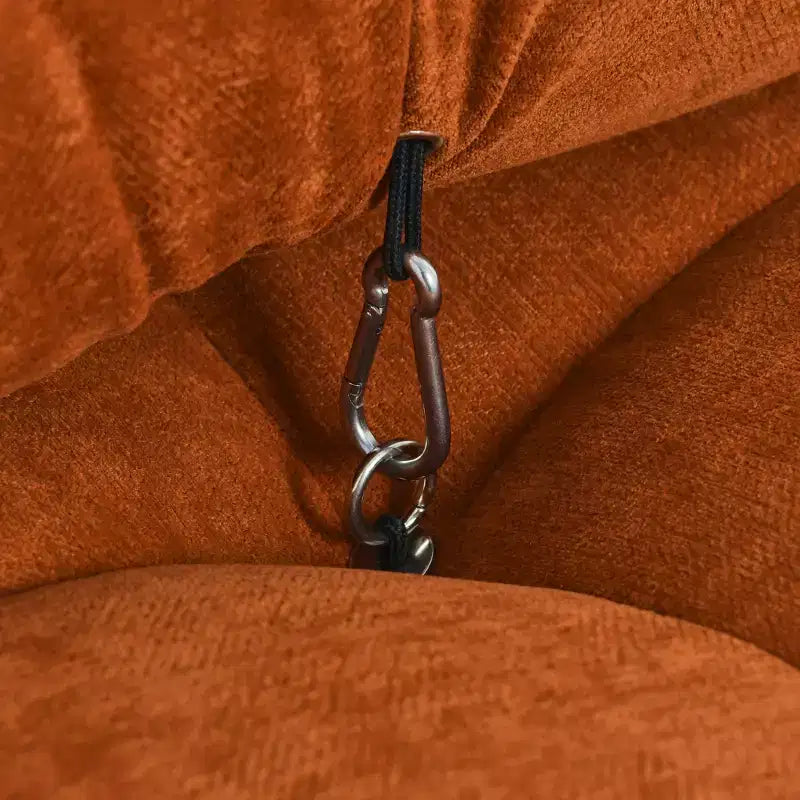 Fauteuil d'appoint rembourré avec coussins amovibles et roulettes – Structure en acier