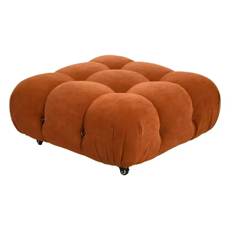 Fauteuil d'appoint rembourré avec coussins amovibles et roulettes – Structure en acier