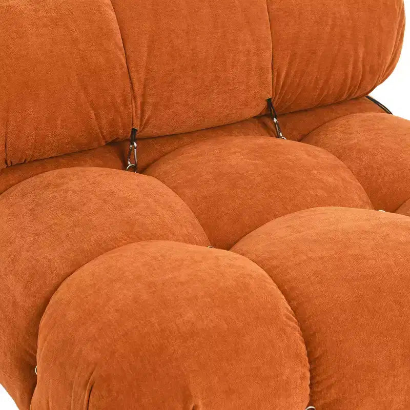 Fauteuil d'appoint rembourré avec coussins amovibles et roulettes – Structure en acier