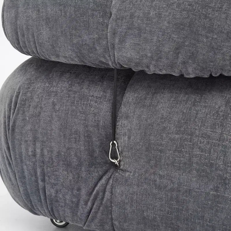 Fauteuil d'appoint rembourré avec coussins amovibles et roulettes – Structure en acier