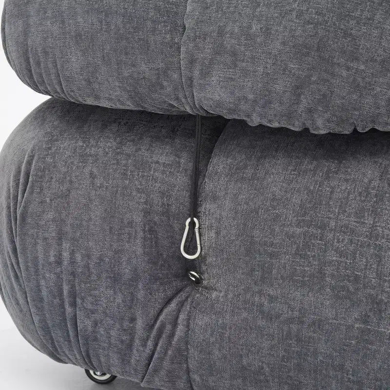 Fauteuil d'appoint rembourré avec coussins amovibles et roulettes – Structure en acier