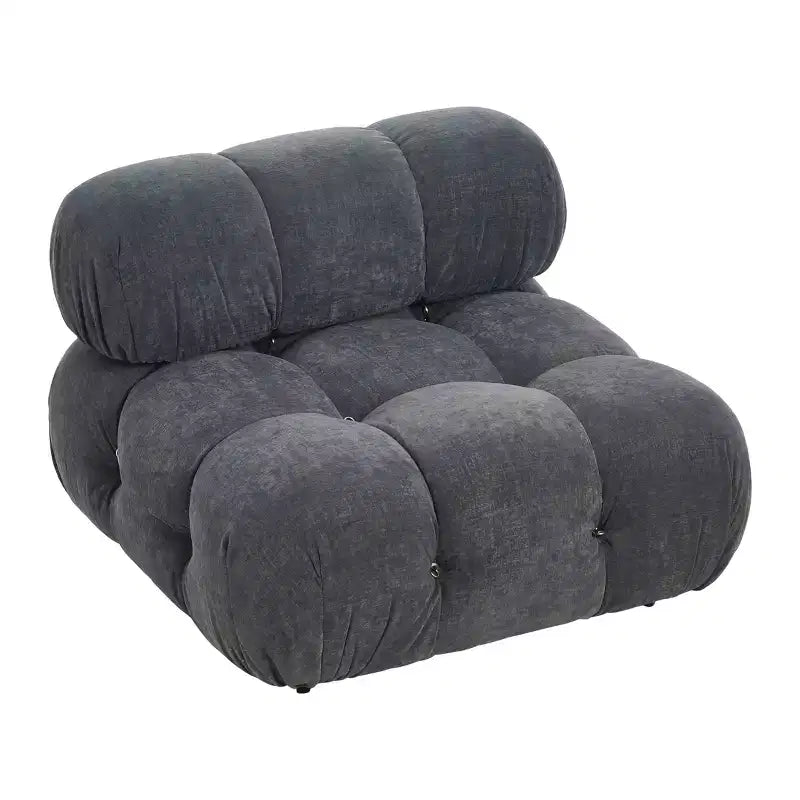 Fauteuil d'appoint rembourré avec coussins amovibles et roulettes – Structure en acier