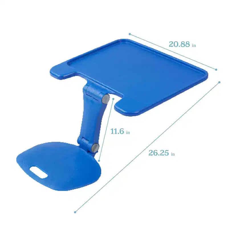 Grand bureau portable pliable avec surface et accoudoirs réglables