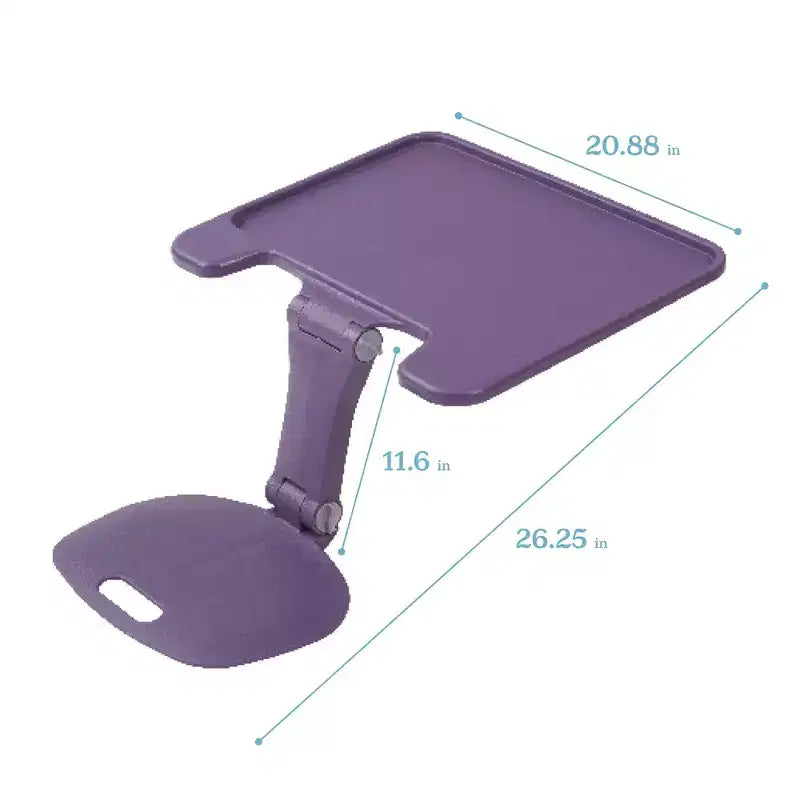 Grand bureau portable pliable avec surface et accoudoirs réglables