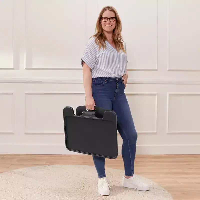 Grand bureau portable pliable avec surface et accoudoirs réglables