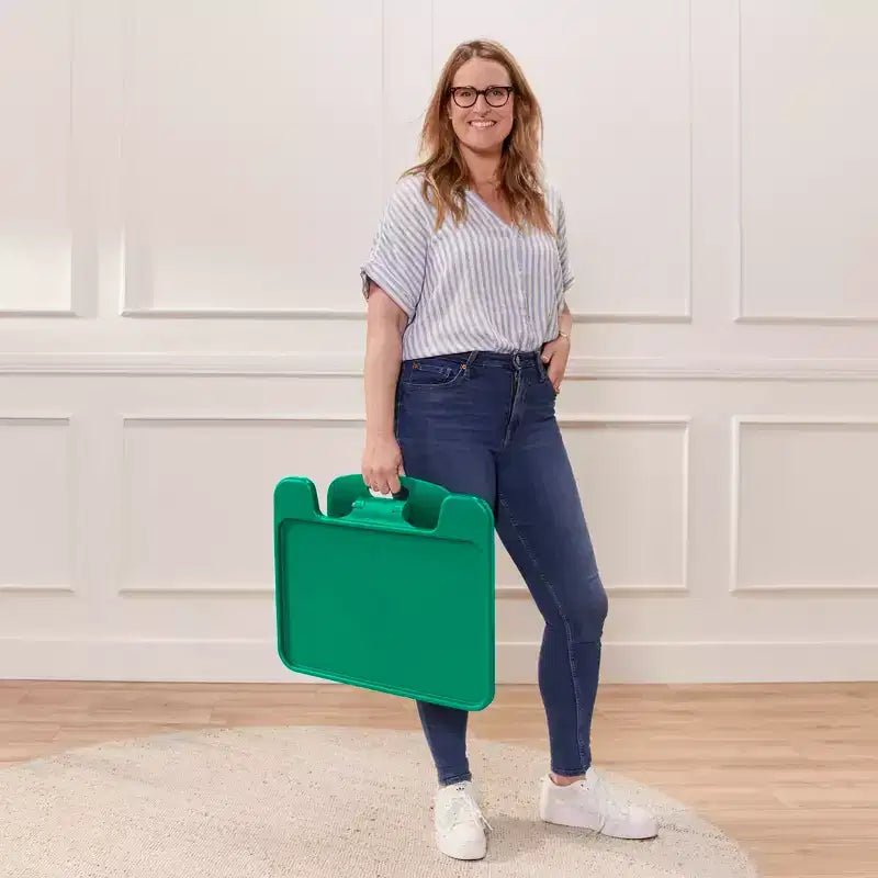 Grand bureau portable pliable avec surface et accoudoirs réglables