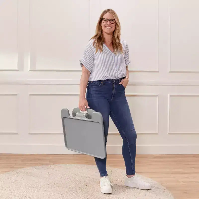 Grand bureau portable pliable avec surface et accoudoirs réglables