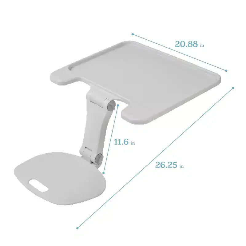 Grand bureau portable pliable avec surface et accoudoirs réglables
