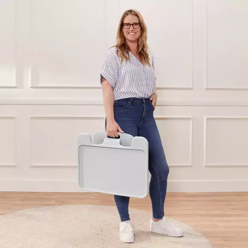 Grand bureau portable pliable avec surface et accoudoirs réglables