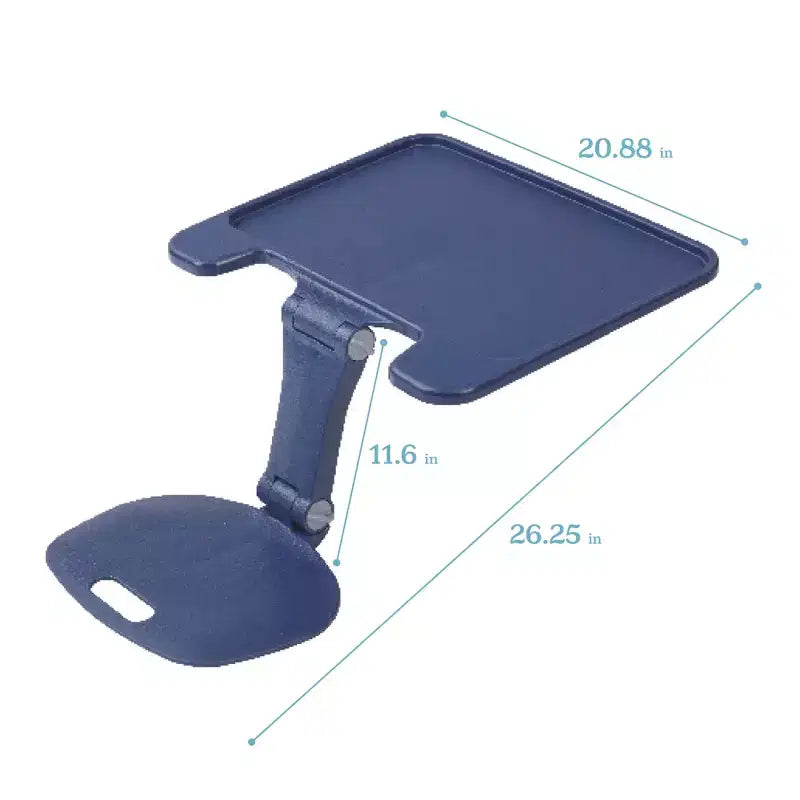 Grand bureau portable pliable avec surface et accoudoirs réglables
